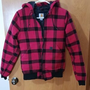 Carhartt Red and Black Plaid Jacket